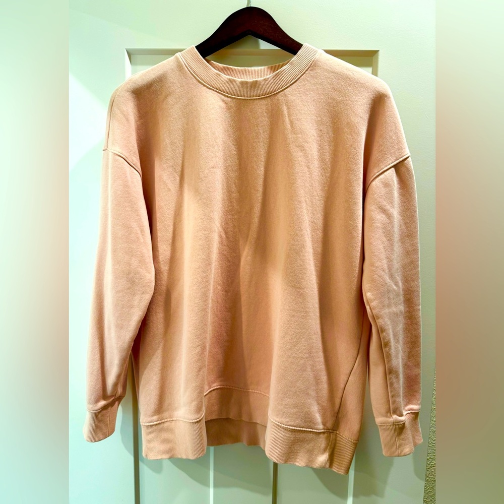Banana Republic Soft Fleece Oversized Sweatshirt Blush Crush Medium
